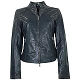 Jilani - Damen Lederjacke Lammnappa dunkelblau Größe 38