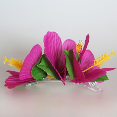 Pinzas pelo de hibisco hawaiano fáciles de quitar para evitar tirones 2