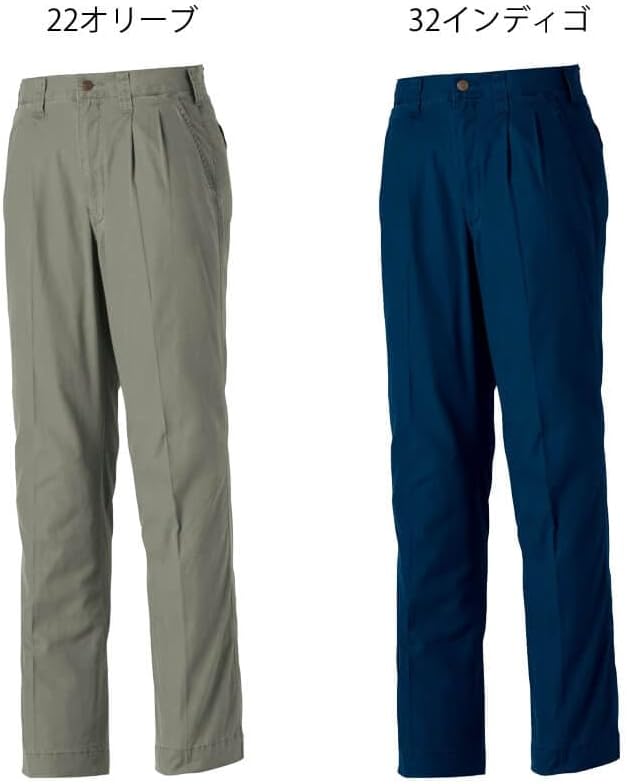 [タカヤ商事] グランシスコ ツータック パンツ GC-2012 作業服 春夏 100 6ミスティーブルー