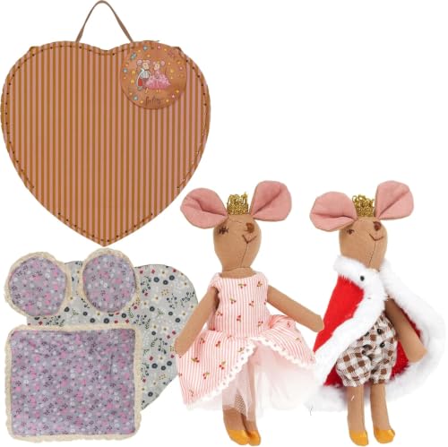 LEVLOVS Mouse in a Box King and Queen Mice in a Storage case Royal Mice
