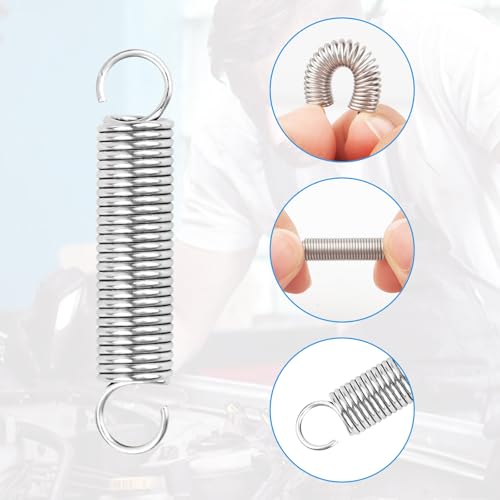 20 Stück Zugfedern mit Haken,1/4 Zoll x 1-1/2 Zoll Edelstahl Spannfeder Zugfeder,Kleine Doppelhaken Zugfeder,Drahtdurchmesser von 0,8 mm und Außendurchmesser von 6,8 mm,für Heimreparaturen