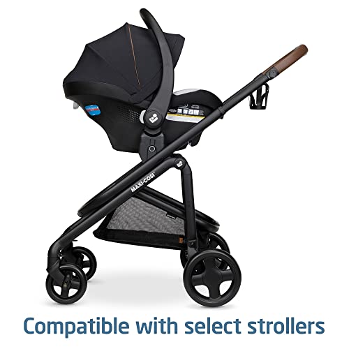 Image of Maxi-Cosi Mico Luxe Infant Car Seat with Base, Rear Facing Car Seat For Babies, Baby Carseat 4-30 lbs, Baby Car Seats, Infant Car Seats, Midnight Glow