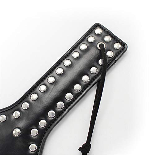 Wiftms Sex Flogger SM Fetish Flogger met klinknagels voor koppels, spanking, leren peddel, carrisserieperfessels, sms… - Afbeelding 5
