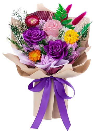 Flomoon Forever Flowers Gifts for Her, Valentines Day Preserved Flowers