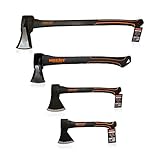 SPALT-AXT-901201 55 cm 1200 Gramm | Kompakte Spaltaxt zum Hacken kleiner bis mittelgroßer Baumstämme oder Brennholz.Ideal für mittelgroße Stammstücke mit einem Durchmesser von ca. 20 bis 30 cm. Kann sowohl mit einer Hand als auch