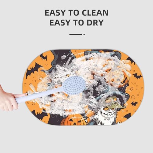 Tapis de bain en pierre de diatomée Halloween 50x80 cm absorbant