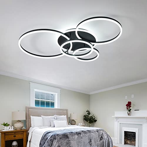 Lámpara de techo LED para sala de estar con diseño circular y tono regulable 3