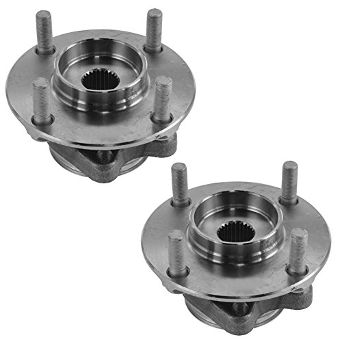 Image of TRQ Front Left and Right Wheel Bearing and Hub Assembly Set 2 Piece Compatible with 2007-2011 Nissan Versa Without ABS