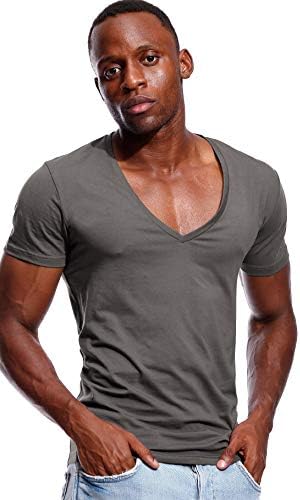 low cut v neck shirt mens