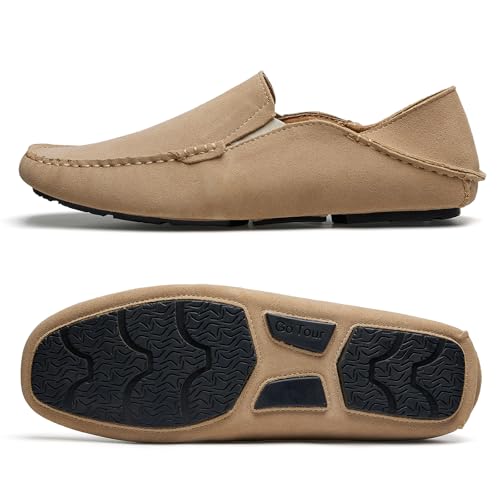 Image of Go Tour Handmade Mens Casual Loafers Moccasins Slip On Driving Shoes