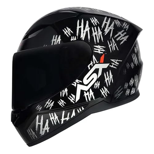 ASX City Fun Capacete Ha Ha ha + Visor de Fumaça com alta proteção nasal (58)