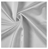  Russo Tessuti Tessuto Raso RASONE da Arredo Tappezzeria Tende Divani Tinta Unita 270x280cm-Argento