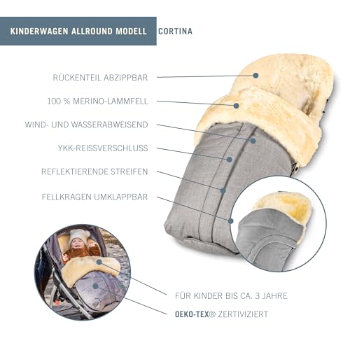 Fellhof 108308 Coprigambe in pelliccia di agnello