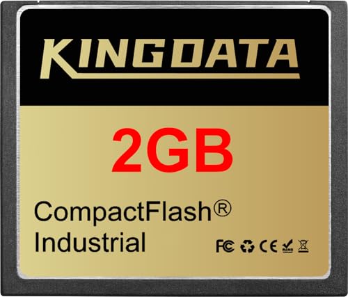 KINGDATA CompactFlash Industrial Tarjeta 2GB de Memoria FAT16 Tipo I para Equipos Industriales y Cámaras Digitales Vintage
