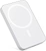Magnetic Power Bank, Wireless Portable Charger with USB-C and Lightning Cable, Battery Pack Compatible for iPhone 13, 13 Pro, 13 Pro Max, 13 Mini, 12, 12 Pro, 12 Pro Max, 12 Mini Silver