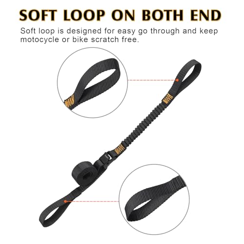 Image of Ayaport Motorcycle Luggage Straps Stretch Adjustable Straps with Clips for Securing (4)