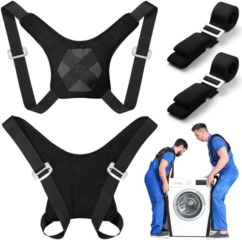 運搬ベルト キャリーベルト 冷蔵庫 家具移動 重い物を持ち上げる道具 耐荷重200KG 負荷軽減 取り付け簡単 長さ調整可能 持ち運び便利 女性2人でも 重たい荷物を楽々運べる 引越し 家具の運搬に最適 (オレンジ)