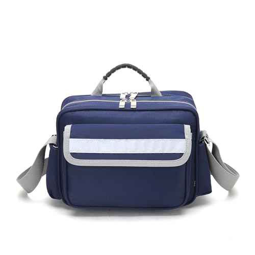Lyirfan Borsa medica traumatologica, kit di sopravvivenza di emergenza con scomparti etichettati con tracolla, borsa di pronto soccorso per paramedici e forniture mediche di emergenza., Blu