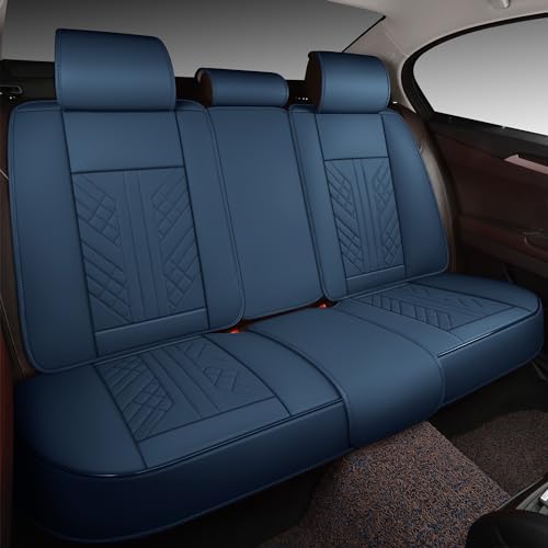 Image of GXT Bench Seat Cover, Premium Faux Leather Bench Seat Covers for Trucks - Universal Fit for Most Sedans SUV Pick-up Truck, Durable for Long Lasting Protection(Blue and Red Strip)