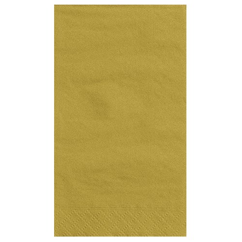 Image of Elegant Gold Solid Guest Towels - (Pack of 20) - Perfect for Parties, Weddings, Birthdays & Any Event