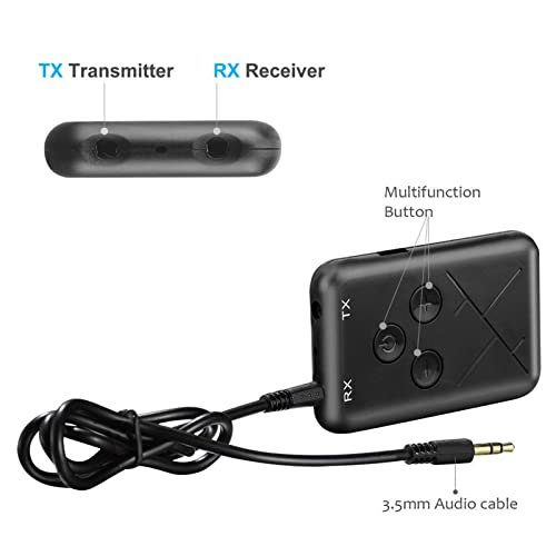 RX‑TX‑10 2 In 1 Car Audio Bluetooth 4.2 Adapter 3.5MM A2DP Stereo Wireless Transmitter Receiver Dual Stream Multipoint Small Size Lightweight Plug and Play - Image 4