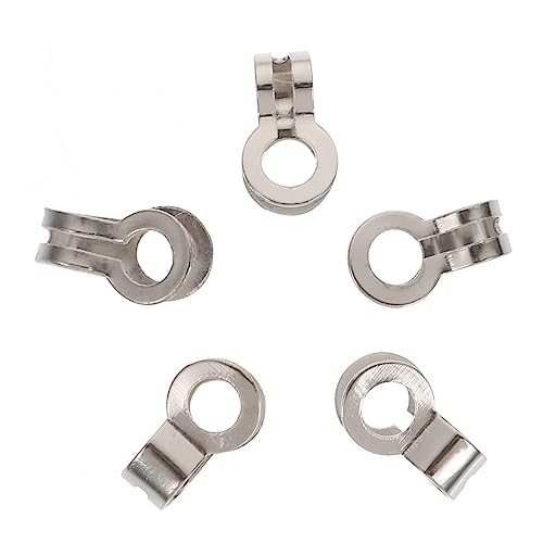 OFFSCH 125pcs Iron Bead Chain Buckles Connector for DIY Hanging Tags Price Tag Fastening with Double Ring Design Clips for Versatile Use in Retail and Craft Projects