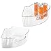 mDesign Lazy Susan Storage Bins with Handle for Kitchen Cabinets, Pantry - 1/4 Wedge, Small, Pack of 2, Clear