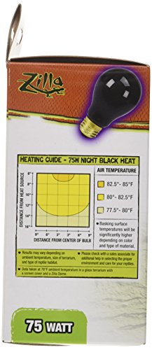 Zilla Reptile Terrarium Incandescent Heat Bulb, Night Black, 75 Watts - Image 5