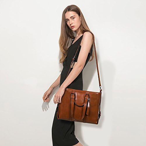 S-ZONE 3-Way Ladies Women's Cow Split Leather Tote Bag Handbag Shoulder Bags