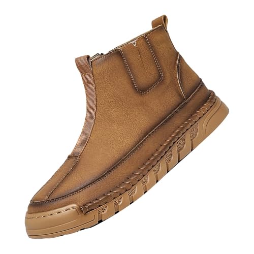 Generisch Zapatillas de hombre 44 Top Snow Boots Fashion Casual Trainers Transpirables Planas Casual Shoes Invierno Padded Warm Men'S Boots ene Zapatos Hombre, caqui, 44 EU