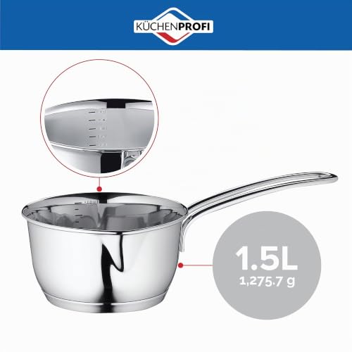 Olla de leche con boquilla antiderrames y escala de medición útil 3