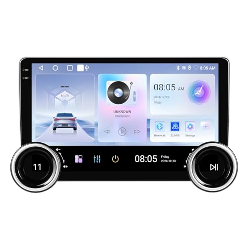 Hikity [2+64GB] Android 15 Autoradio Double Poignée Wireless CarPlay Android Auto Mirror Link Radio 10 IPS Touchscreen Écran Tactile Radio Bluetooth4.1 Type-C Navi GPS EQ WiFi FM RDS SWC DAB(Support)