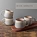 Ava Nord Ceramic Coffee Mugs Set of 4 | 12 oz Stoneware Coffee Cups | Lead-Free, Non-Toxic | Microwave and Dishwasher Safe | Comfortable Handle | Aesthetic Nordic Design for Tea and Latte | Sage Ash
