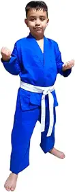Kimono Liso Infantil Brim Reforçado Acompanha Faixa Branca