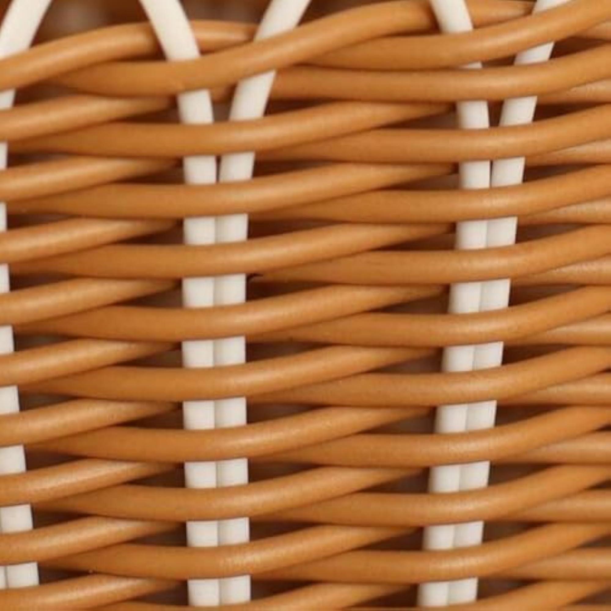 Wall Hanging Basket Decorative Storage Organizer for Laundry, Brown and White