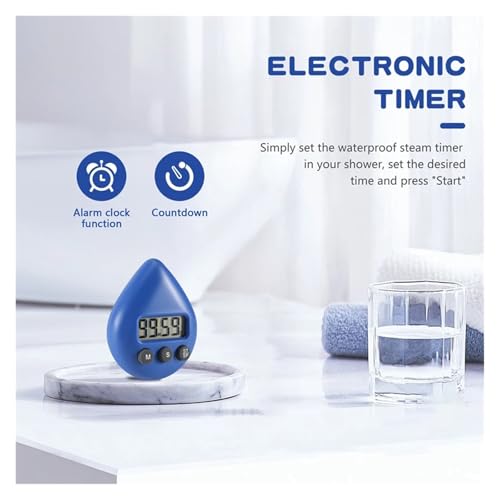 Reloj de baño impermeable con termómetro e higrómetro digital de pared 4
