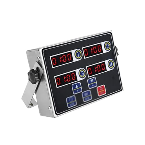 Temporizador de cocina comercial con 4 alarmas y pantalla LED clara 2