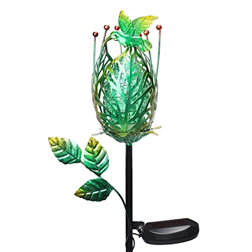 Flower Solar Garden Lights Outdoor Decorative Solar Stake Lights Waterproof Solar Pathway Lights For Garden, Lawn, Patio, Yard Decorative(Green) #TOP6