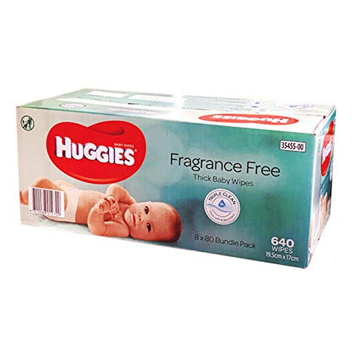 640 HUGGIES Thick Baby Wet Wipes Bulk Mega Pack Fragrance Free