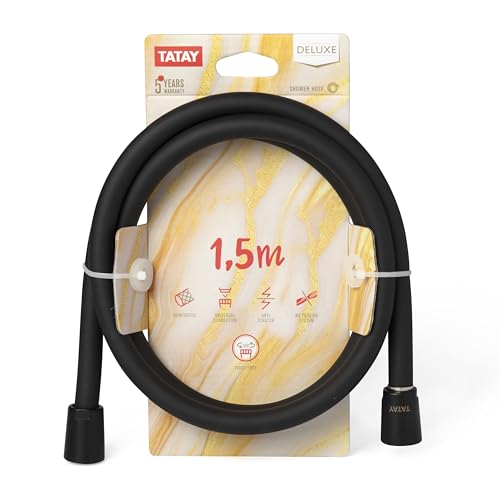Tatay Brauseschlauch, Polyvinylchlorid (PVC), Farbe Schwarz. Mabe 2.3 x 150 cm