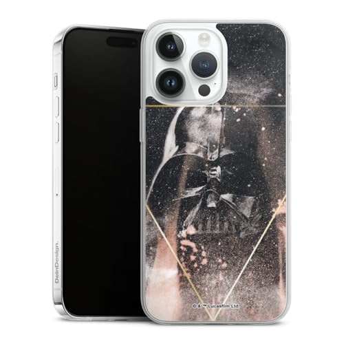 Custodia sottilissima compatibile con Apple iPhone 14 Pro Max per cellulare di trasparente Cover semplice Darth Vader Star Wars Prodotto ufficiale su licenza silicone