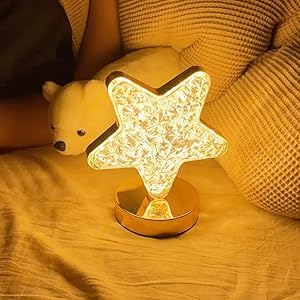 Amazon.co.jp : SupBri 間接照明 クリスタルランプ 星型 タッチランプ