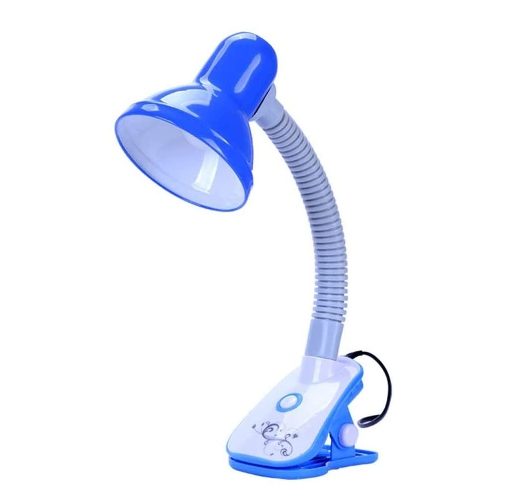 Lámpara De Mesa Lámpara de Oficina Lámpara De Escritorio Con LED Protección Ocular Para Dormitorio Universitario, Mesa Oficina Abrazadera, Dormitorios, Sala Estar, Lectura Luz Escritorio(Blue)