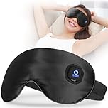 Ezona Silk Cordless Heated Eye Mask, Warm Eye Compress Mask for Dry Eyes, Washable Eye Heating Pad for Travel, Blepharitis, Sinus Migraine (Black)