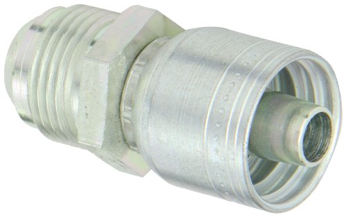 Image of Aeroquip 1AA12MJ8 Carbon Steel Global TTC (Thru the Cover) Crimp Hose Fitting Male SAE, Straight, 1 /2 inch Hose ID, 1-1 /16 inch - 12 Thread