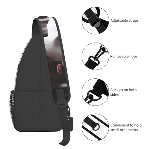Bolso tipo bandolera deportivo negro para adulto miniatura 5