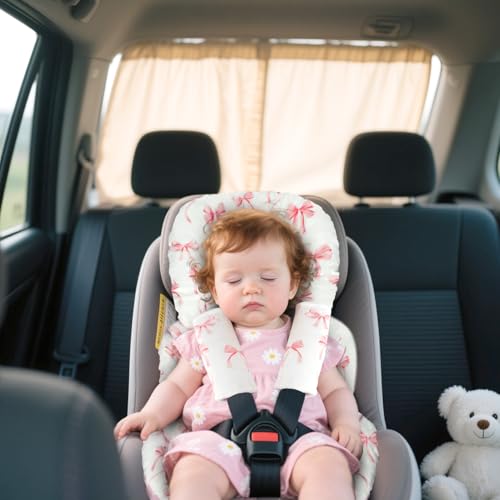 Cobertor para asiento de bebé con cojín rosa miniatura 7