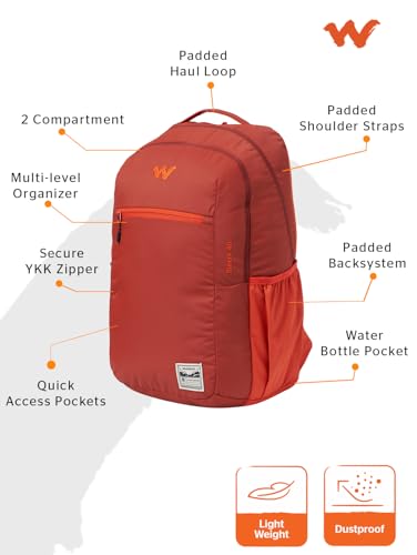 Image of Wildcraft Sierra 40 Backpack-Rust