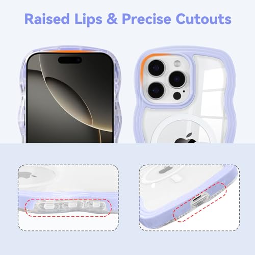 Housse antichoc iPhone 17e transparente violette silicone souple MagSafe - 3
