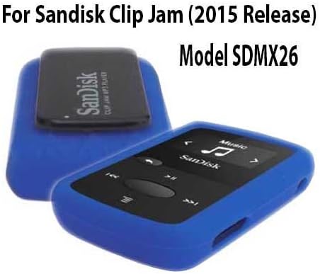 Silicone Skin Case Cover For SanDisk Clip Jam MP3 Player 2015 Release (Model SDMX26), Blue